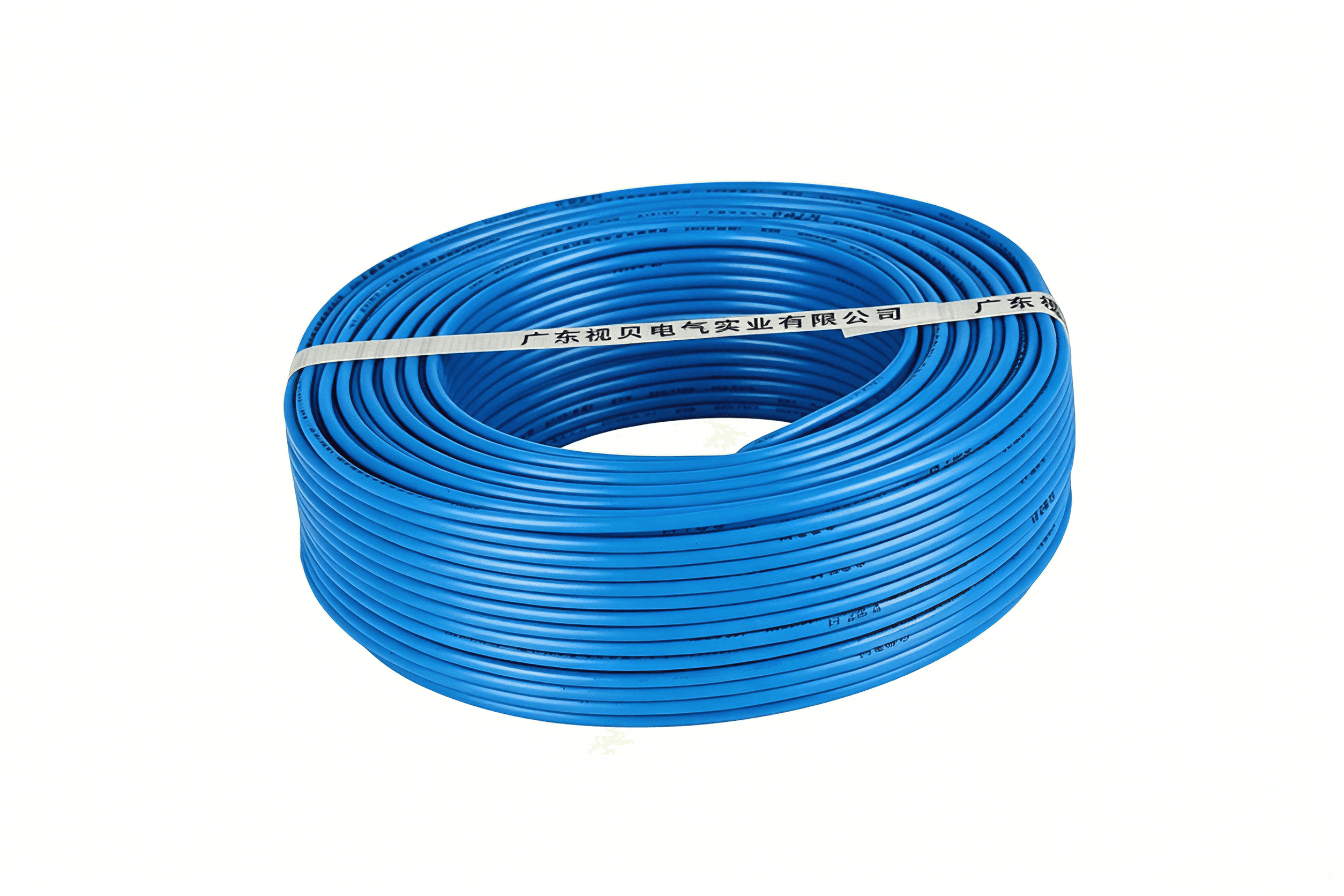 Shibei BV blue single-core cable coil. Final size, length and packaging are confirmed in the quotation.