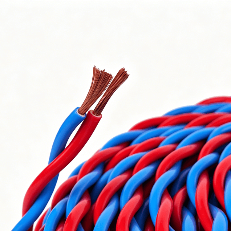 Shibei RVS two-conductor twisted cable family image. Final size, color and packaging are confirmed in the quotation.