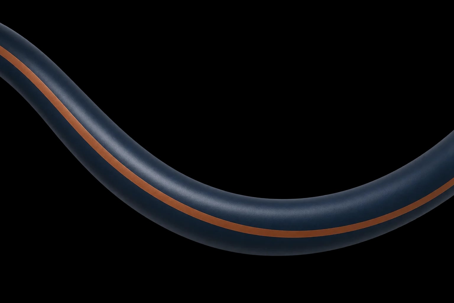A single length of cable curving across the page