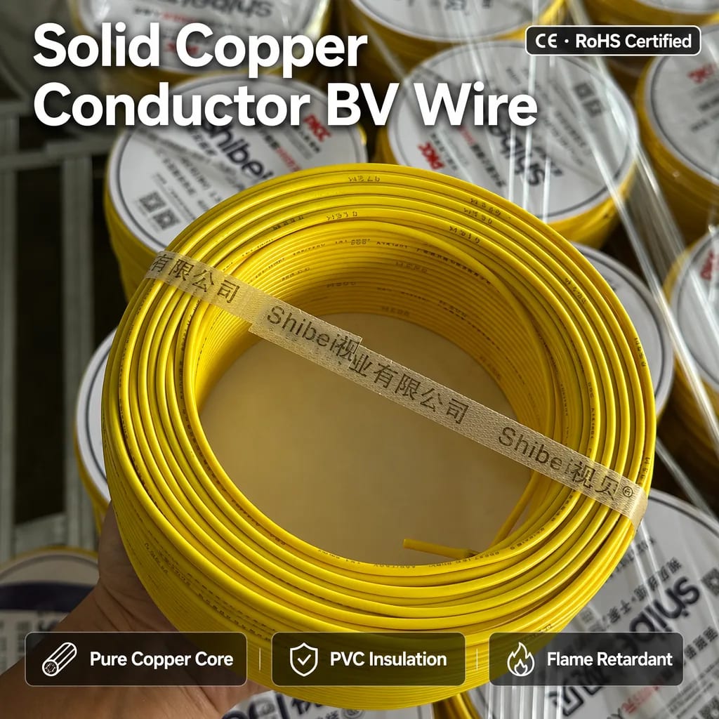 Figure 3b. BV coil with solid copper conductor at the cut end.