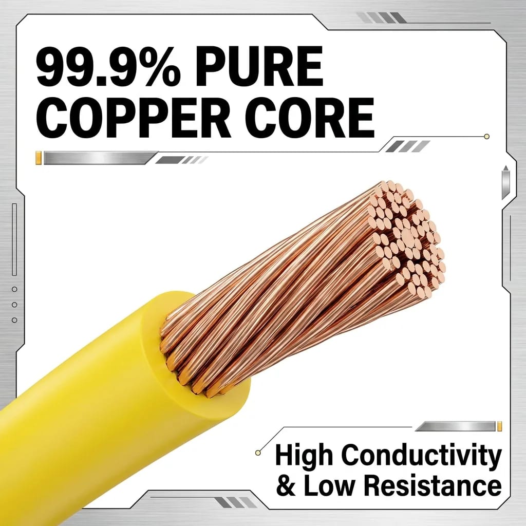 Figure 3e. BVR stripped end — stranded / flexible copper (contrast with solid BV).